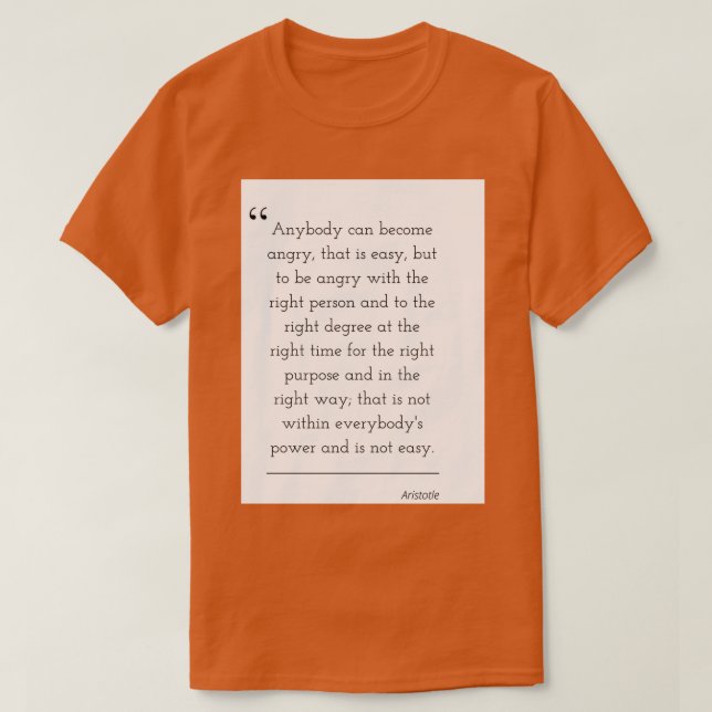 T-shirt Citation de philosophie Aristote 2 (Design devant)