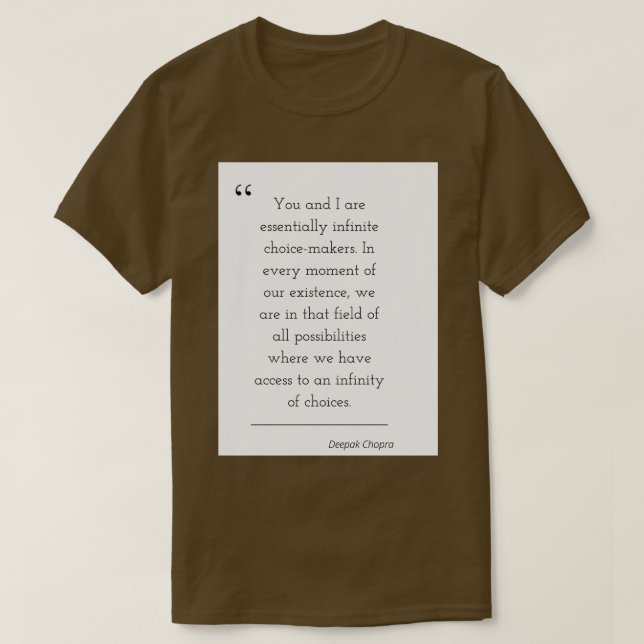 T-shirt Citation de philosophie Deepak 1 (Design devant)