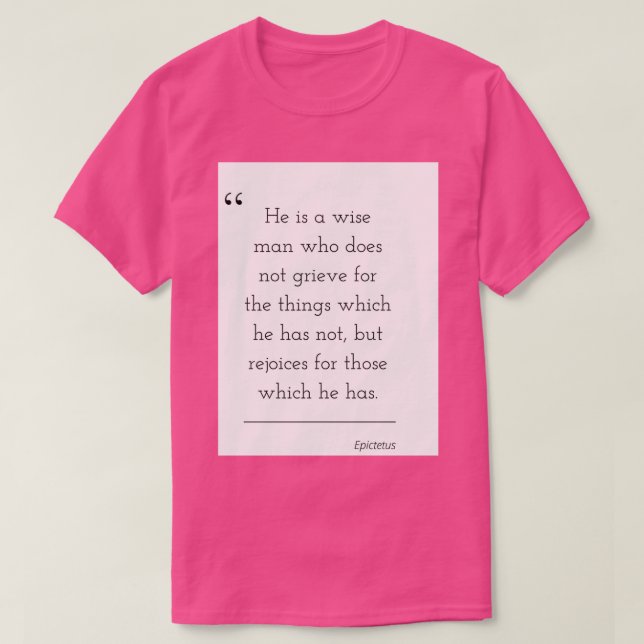 T-shirt Citation de philosophie Epictetus 16 (Design devant)