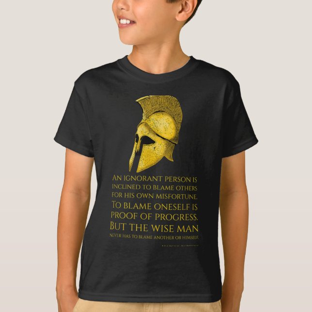 T-shirt Citation de philosophie stoïque de Marcus Aurelius (Devant)