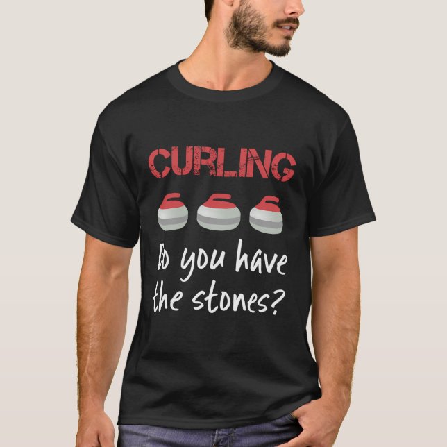 T-shirt Citation De Pierre De Curling Drôle Dire Joueur Sp (Devant)