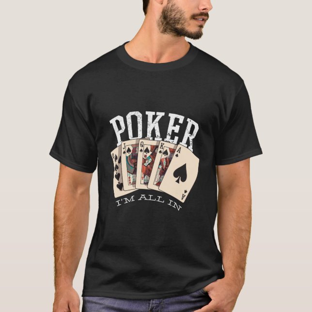 T-shirt Citation de Poker pour Joueur (Devant)