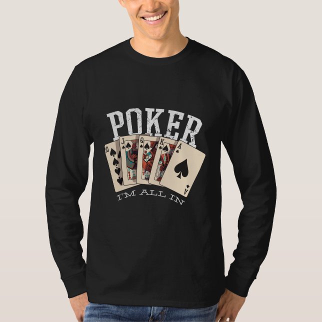 T-shirt Citation de poker pour joueur (Devant)