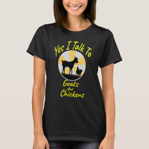 T-shirt Citation de poulet de femme chèvre oiseau cool