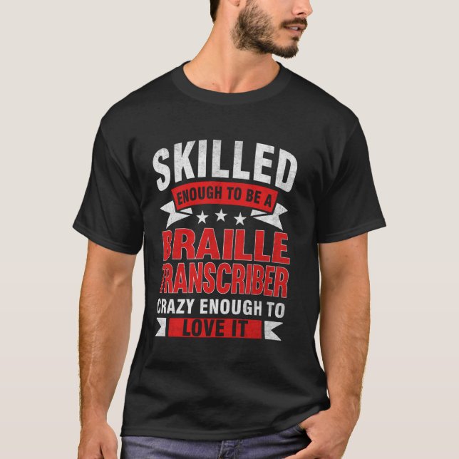 T-shirt Citation de profession amusante Transcripteur en b (Devant)