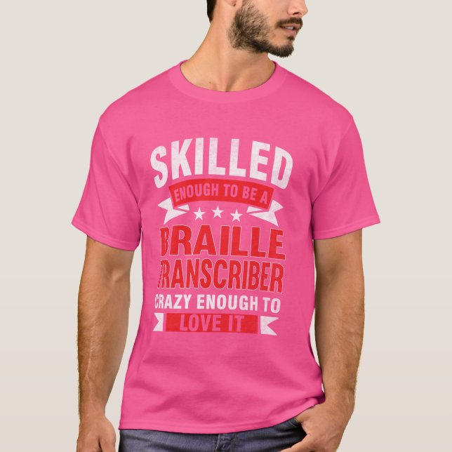T-shirt Citation de profession amusante Transcripteur en b (Devant)