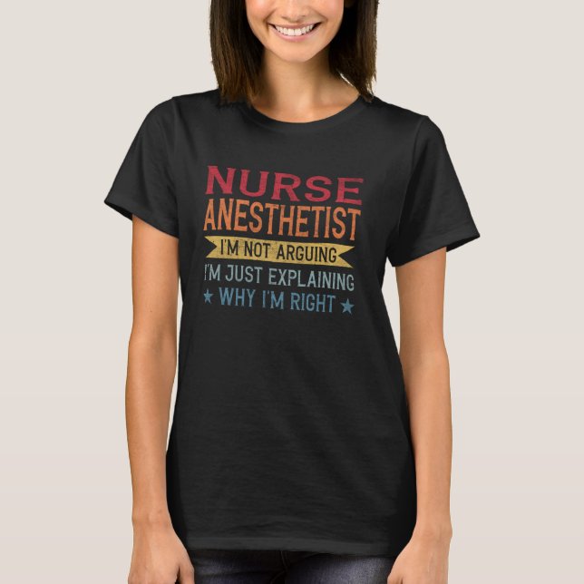 T-shirt Citation de profession drôle Infirmière Anesthésis (Devant)