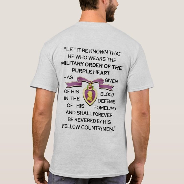 T-SHIRT "CITATION DE PURPLE HEART" (Dos)