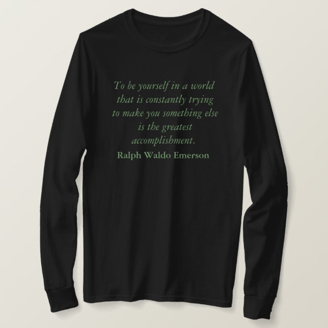 T-shirt Citation de Ralph Waldo Emerson (Design devant)