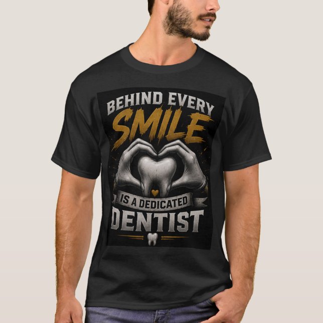 T-shirt Citation de reconnaissance de dentiste dédié🦷 (Devant)