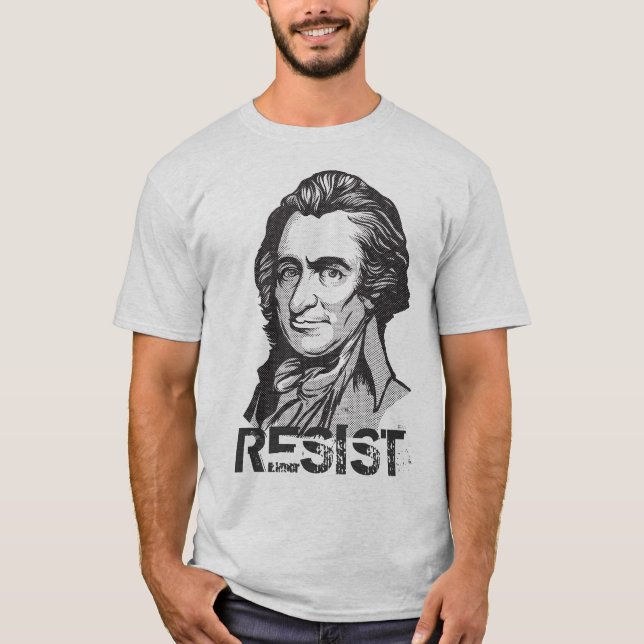 T-shirt Citation de Résistance de Thomas Paine (Devant)