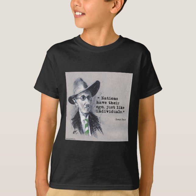 T-shirt Citation de Rick London & Tom Kerr James Joyce & E (Devant)