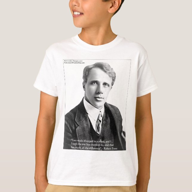 T-shirt Citation de Robert Frost "Route Parcourue" sur Car (Devant)