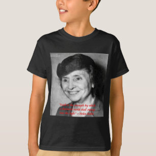 T-shirt Citation de sagesse "Foi/Force" d'Helen Keller