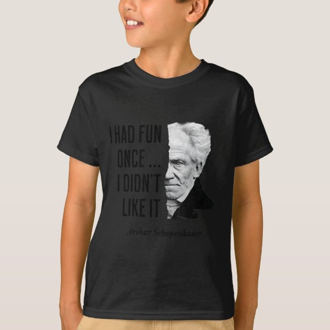 T-shirt Citation de Schopenhauer Déclaration drôle de phil (Devant)