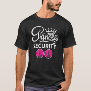 T-shirt Citation de sécurité princesse pour petit ami papa