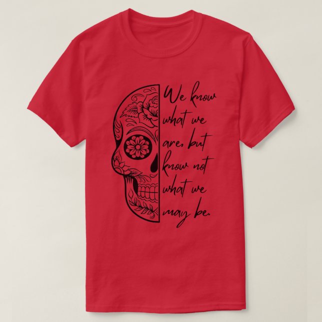 T-shirt Citation de Shakespeare Ophelia dans Hamlet (Design devant)