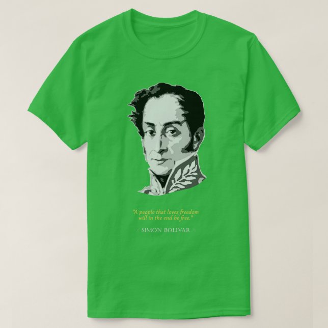 T-shirt Citation de Simon Bolivar (Design devant)