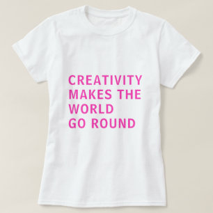 T-shirt Citation de Slogan Créativité Typographie rose T