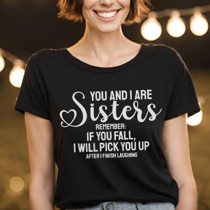 T-shirt Citation De Soeur Amoureuse Drôle Si Vous Tombez S