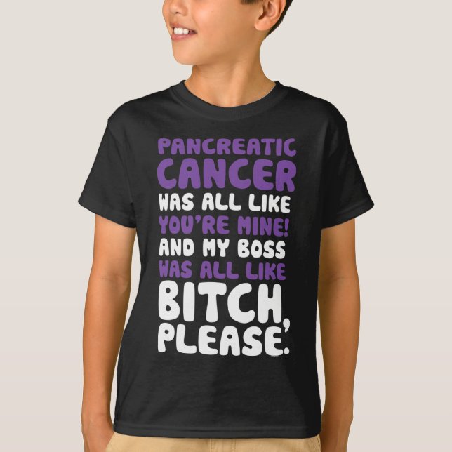 T-shirt Citation de soutien pour le cancer du pancréas (Devant)