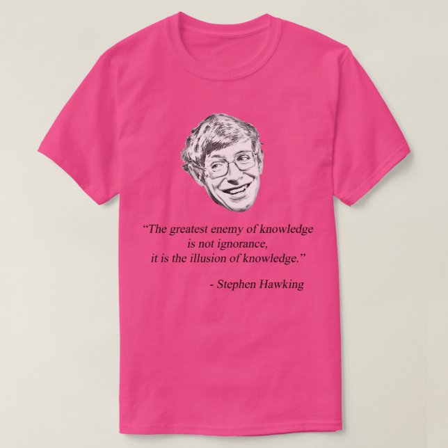 T-shirt Citation de Stephen Hawking (Design devant)