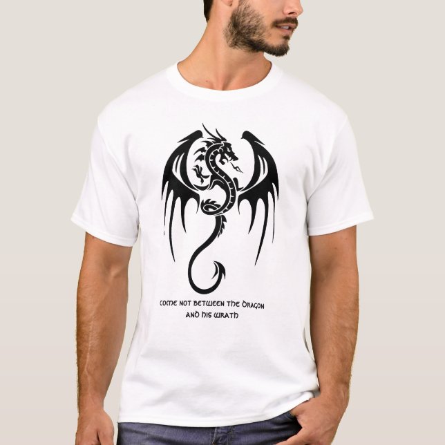 T-shirt Citation de style celtique Dragon & Shakespeare (Devant)