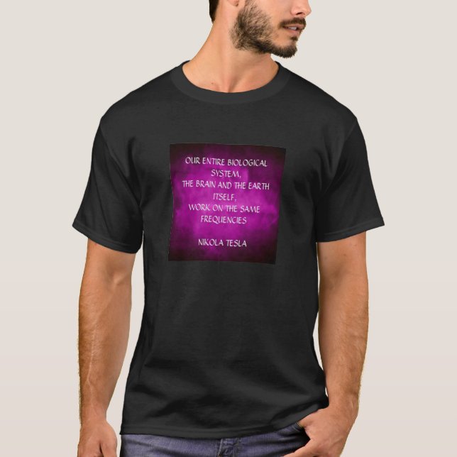 T-shirt Citation de Tesla sur le violet (Devant)
