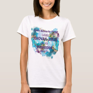 T-shirt Citation de texte de la Bible Marbre bleu violet o