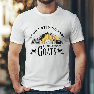 T-shirt Citation de thérapie amusante de chèvre