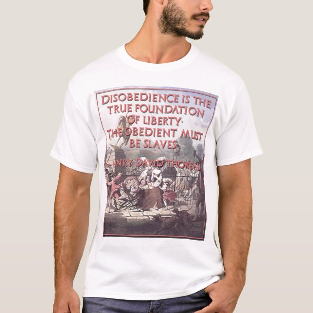 T-shirt Citation de Thoreau sur la désobéissance civile (Devant)