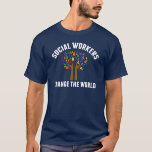 T-shirt Citation de travail social mignon
