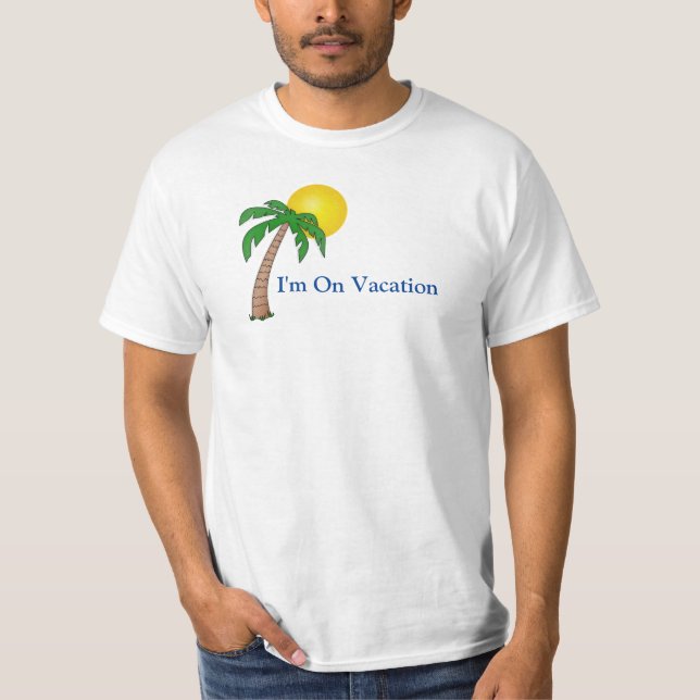 T-shirt Citation de vacances amusante Texte Plage Palmier  (Devant)