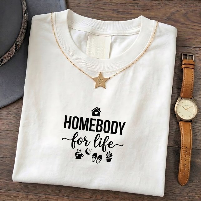 T-shirt citation de vie de casanier introverti (Créateur téléchargé)