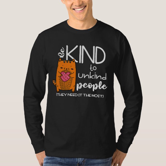 T-shirt Citation de vie Kindness Cat Kind Cute (Devant)
