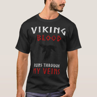 T-shirt Citation de Vikings Du Sang de Viking Coule Dans M