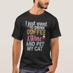 T-shirt Citation de vin de café Barista Cool Coffee Wine