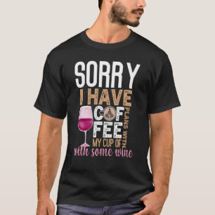 T-shirt Citation de vin de café Barista Cool Coffee Wine 2