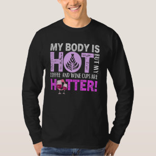 T-shirt Citation de vin de café Barista Cool Coffee Wine 2