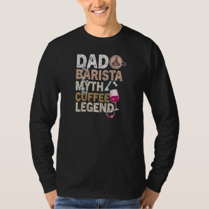 T-shirt Citation de vin de café pour femmes Barista Cool C