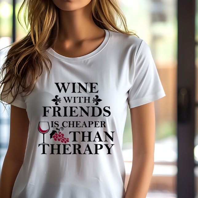 T-shirt citation de vin drôle pour amis étudiants (Créateur téléchargé)