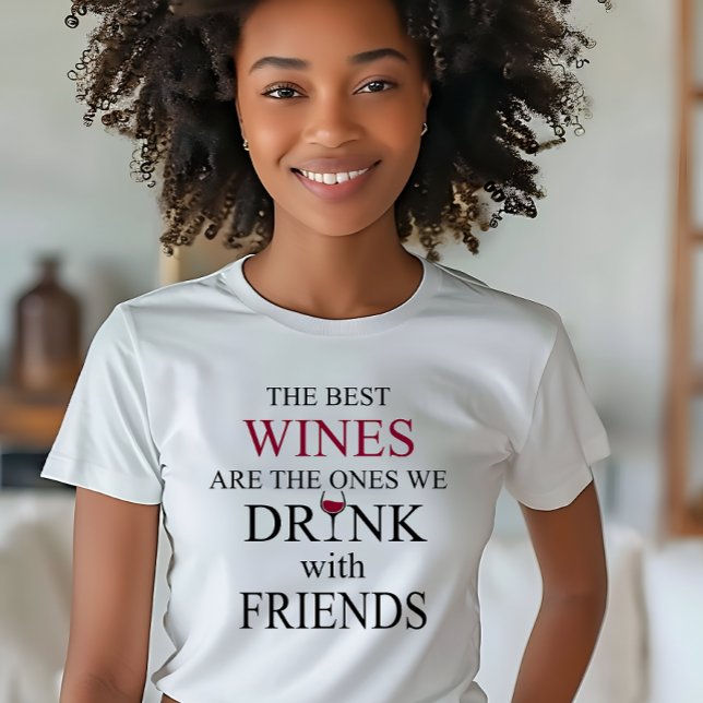 T-shirt citation de vin drôle pour les amis (Créateur téléchargé)