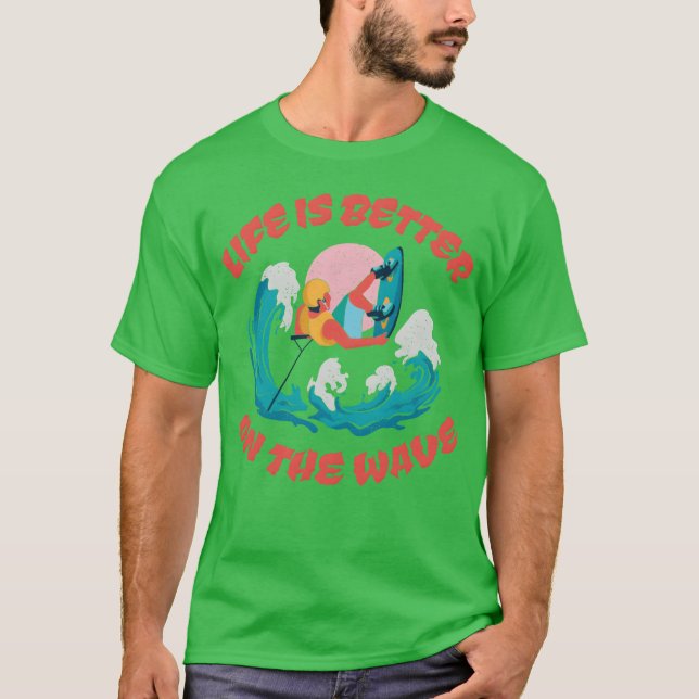 T-shirt Citation de wakeboarding Un gars faisant du wakebo (Devant)