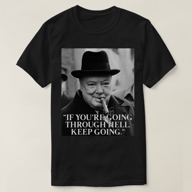 T-shirt Citation de Winston Churchill (Design devant)