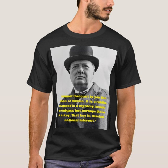 T-shirt citation de Winston Churchill  (Devant)