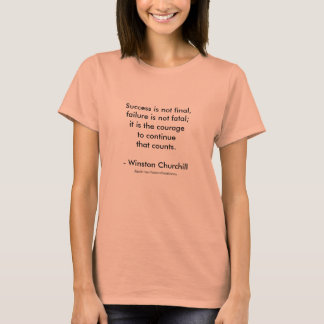 T-shirt Citation de Winston Churchill; Succès 2.0