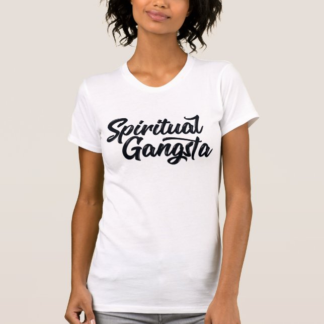 T-shirt Citation de yoga drôle Gangsta en Gangsta spiritue (Devant)