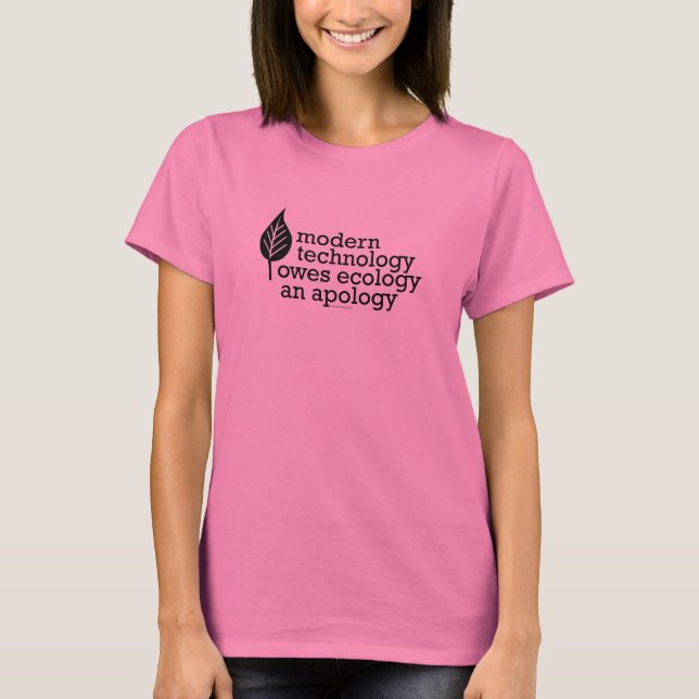 T-shirt Citation d'écologie/technologie (Devant)