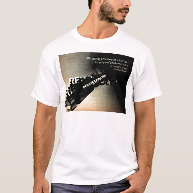 T-shirt Citation d'Edmund Burke (Devant)