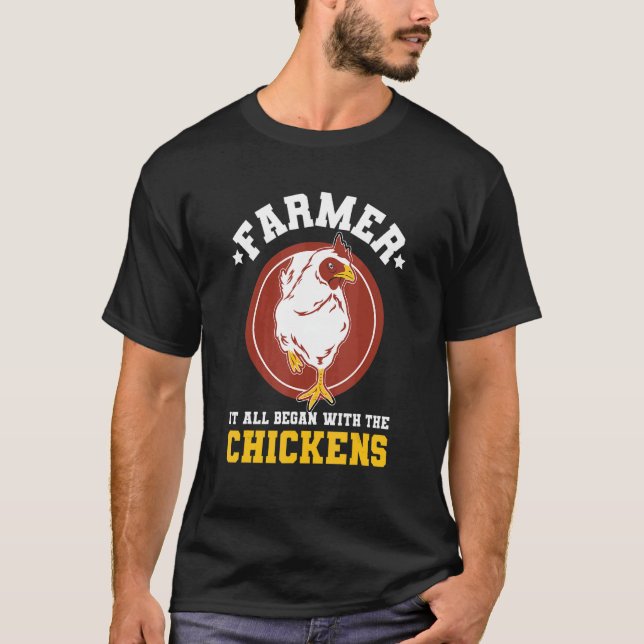 T-shirt Citation d'élevage de poulets pour un éleveur de v (Devant)